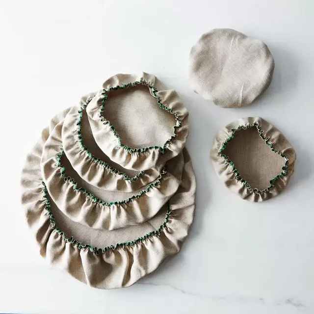Linen & Cotton Cloth Bowl Covers (Set of 6)