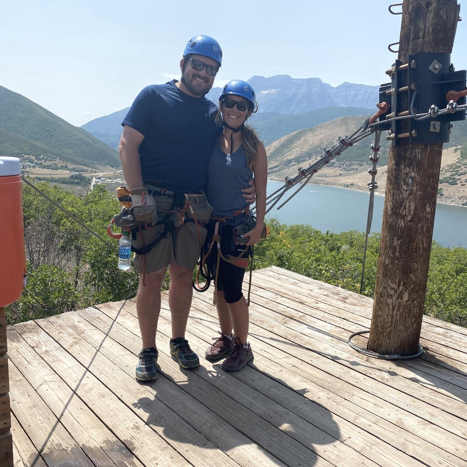First time zip lining together in Utah.
