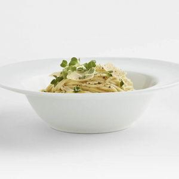 Aspen Rimmed Porcelain Pasta Bowl + Reviews | Crate & Barrel