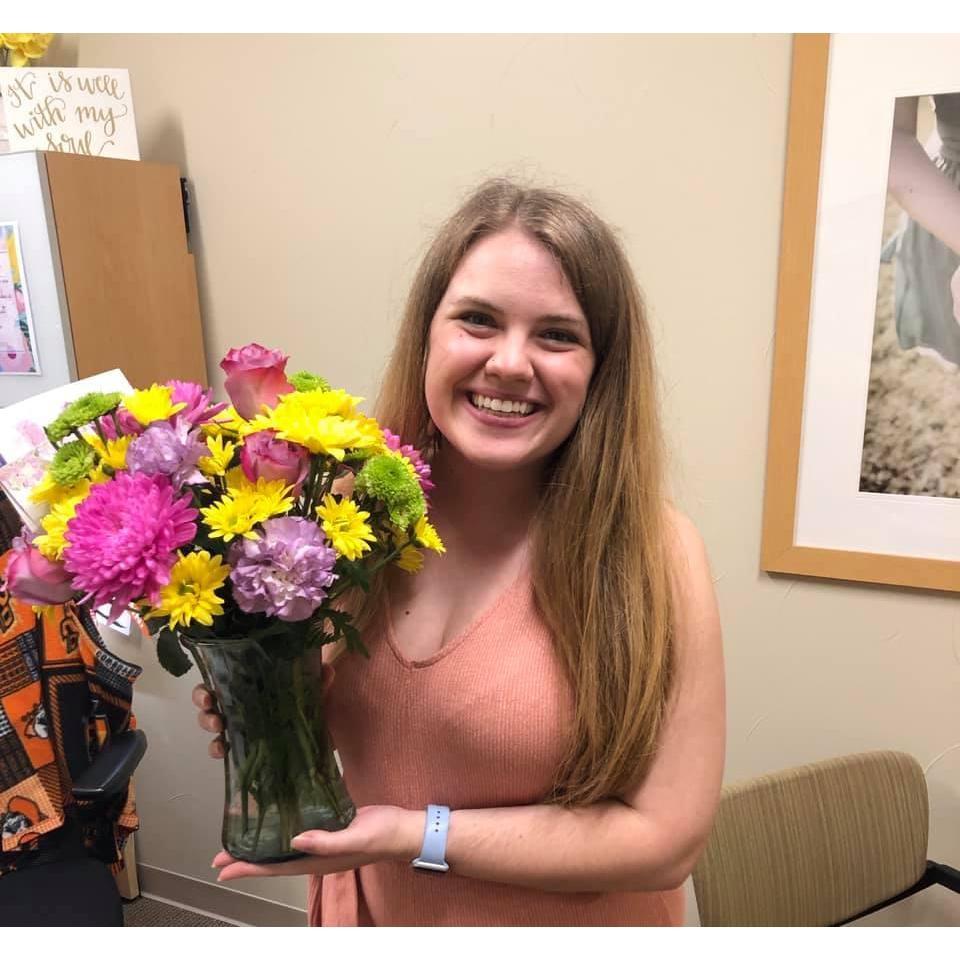 On my 2 year work anniversary at ICS, Hayden sent me flowers. The first time a man (besides my dad) had bought me flowers!