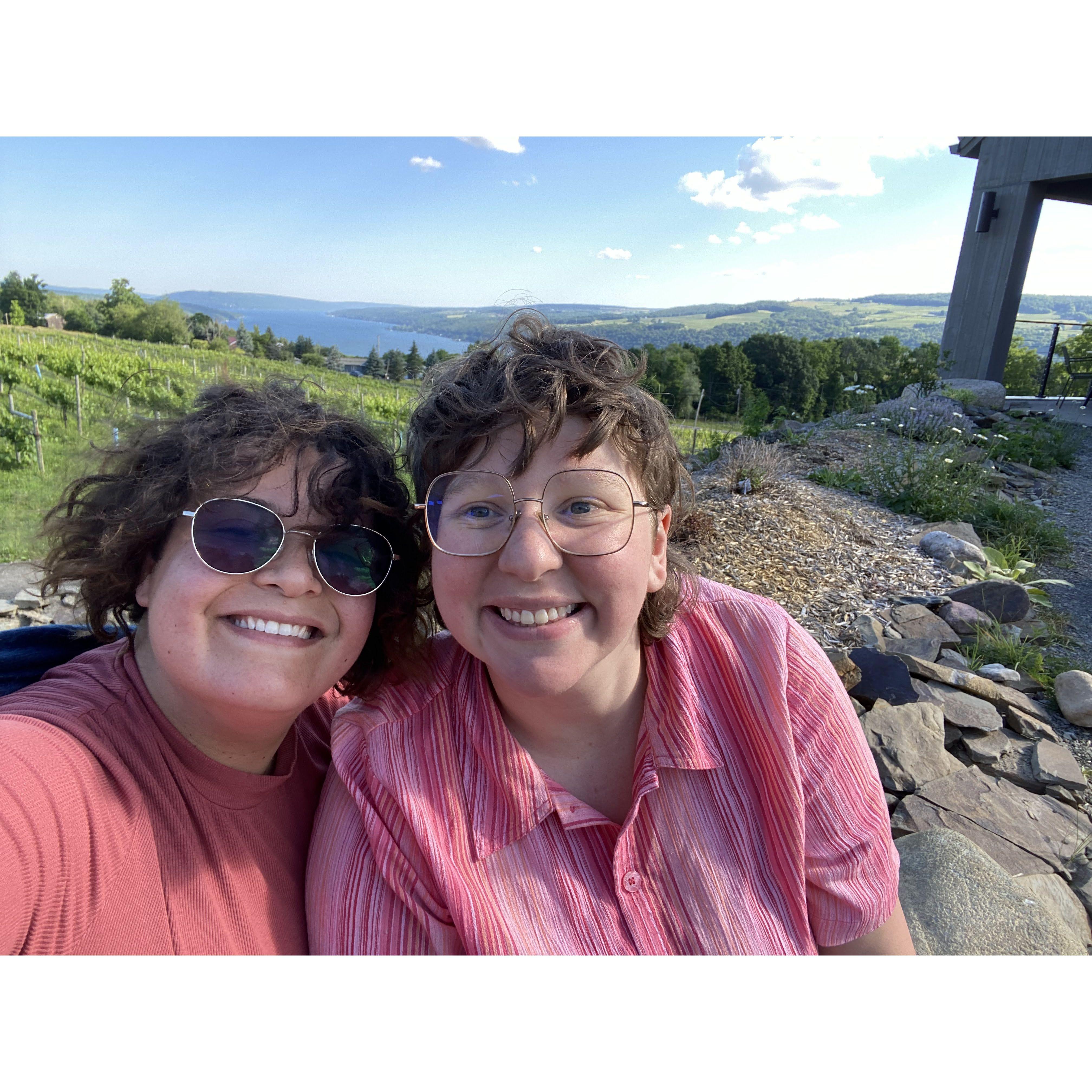 Glamping/wine-tasting in the Finger Lakes with two of our good friends