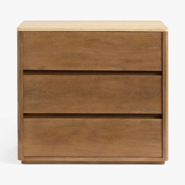Kona Travertine 3-Drawer Dresser, Woodland Brown