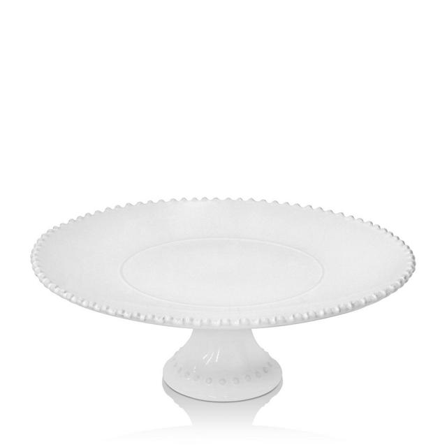 Costa Nova White Pearl 13" Cake Stand