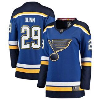 Small Women's St. Louis Blues Vince Dunn Fanatics Branded Blue Breakaway Player Jersey