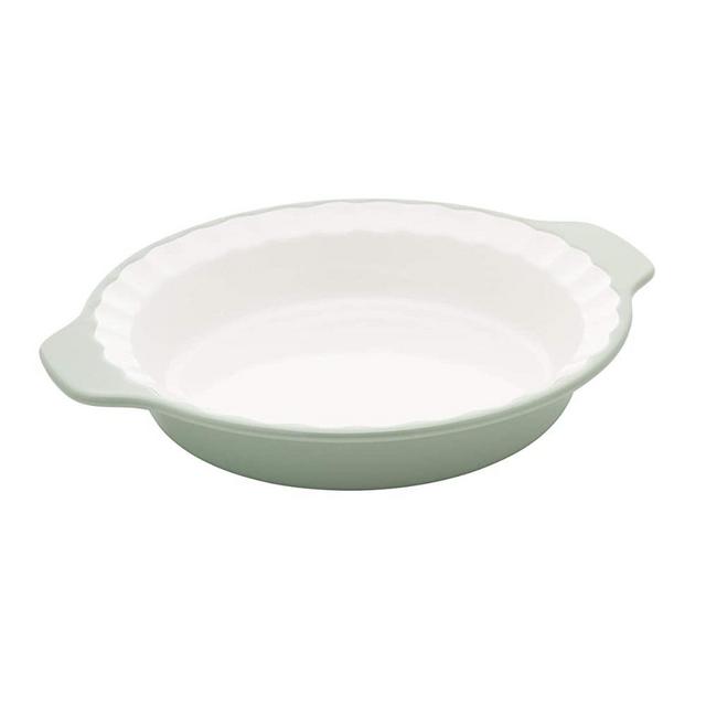 KitchenAid Vitrified Stoneware Pie Plate, 9-Inch, Pistachio