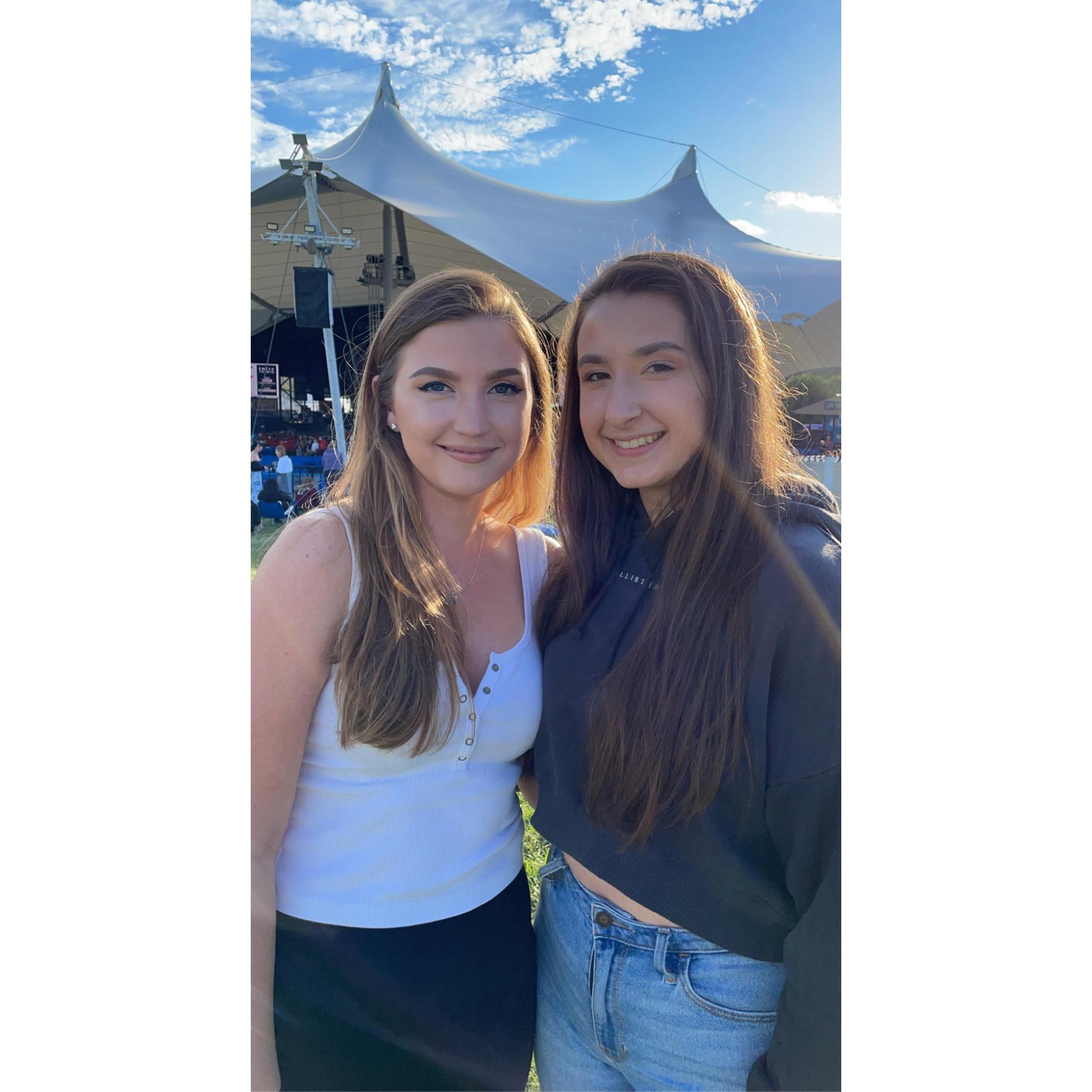 Torrey and Reggie at the Maroon 5 concert. Livingston Asphalt Office Managers