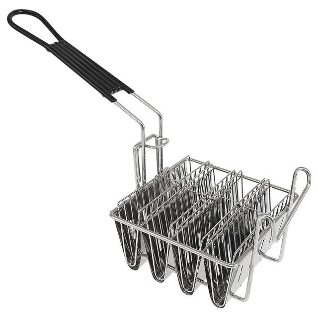ZJRDYYK Taco Basket for Deep Fryer, Taco Fryer Basket, Holds 4 Taco Shell Fry Basket with Detachable Handle