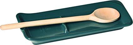 Emile Henry Made In France Blue Flame Ridged Spoon Rest