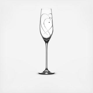 Promises Two Hearts Entwined Champagne Flute, Set of 2