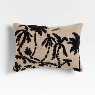 Praia Reversible Embroidered Throw Pillow Cover