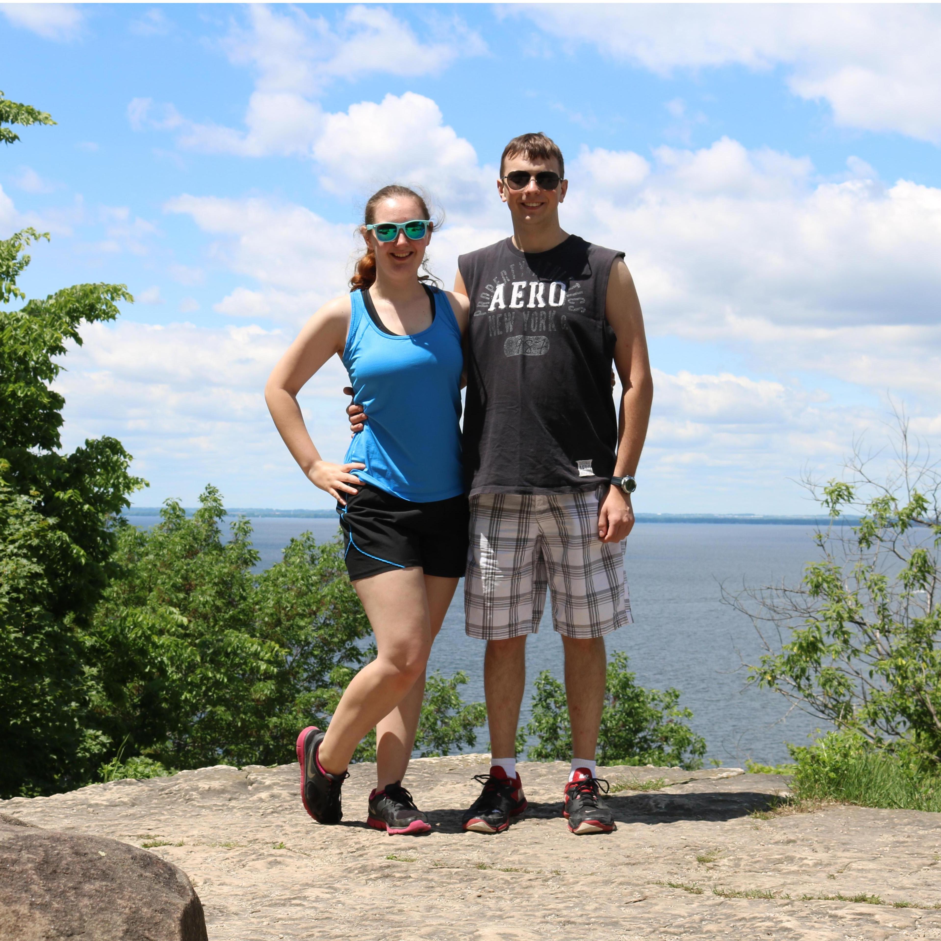 First time we hiked High Cliff State Park together. Brandon free climbed cliffs like a goat, which he still does, and it still terrifies Jacklyn to watch - Summer 2016