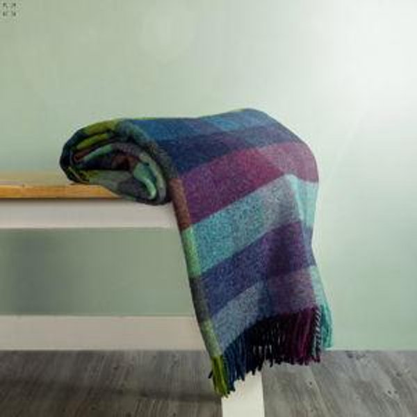 Moorland Wool Throw - Harlequin - Woolroom