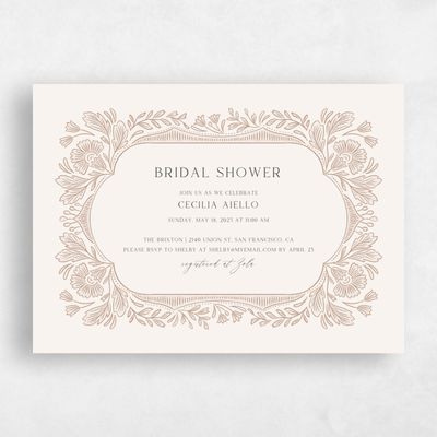 Camel, Brown Wedding Wedding Shower Invitation - Caleania Landscape
