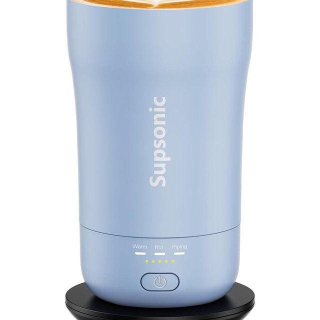 Supsonic - 14oz Heated Coffee Mug, Self-Heating Travel Mug with 3-Temp Settings, Insulated Stainless Steel Constant Temperature Heating Mug for Beverage, Smart Heating Portable Coffee Mug | S1