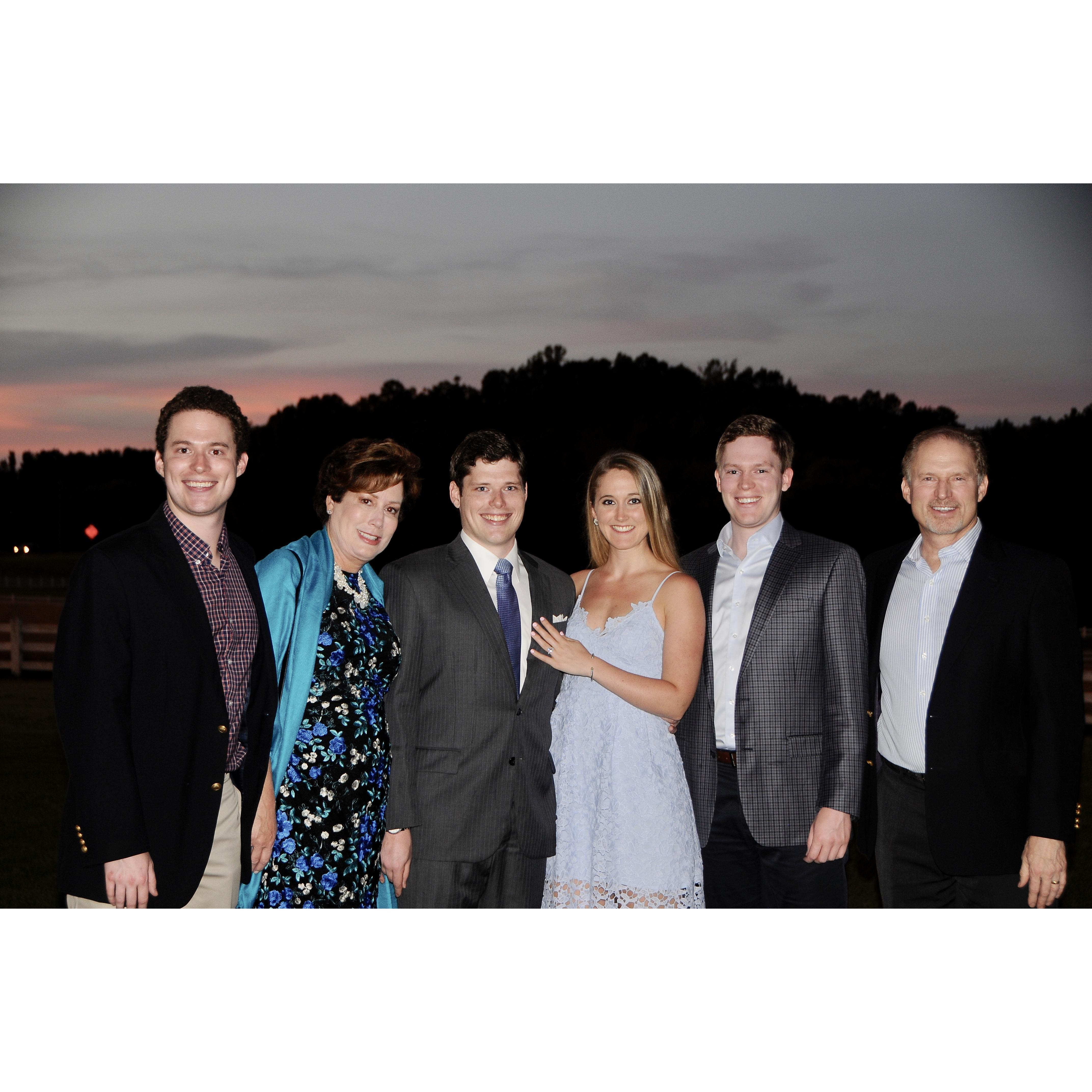 The Almquist family on the night of our engagement