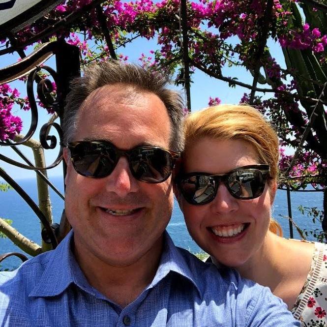Our heads along the Amalfi Coast, Italy.