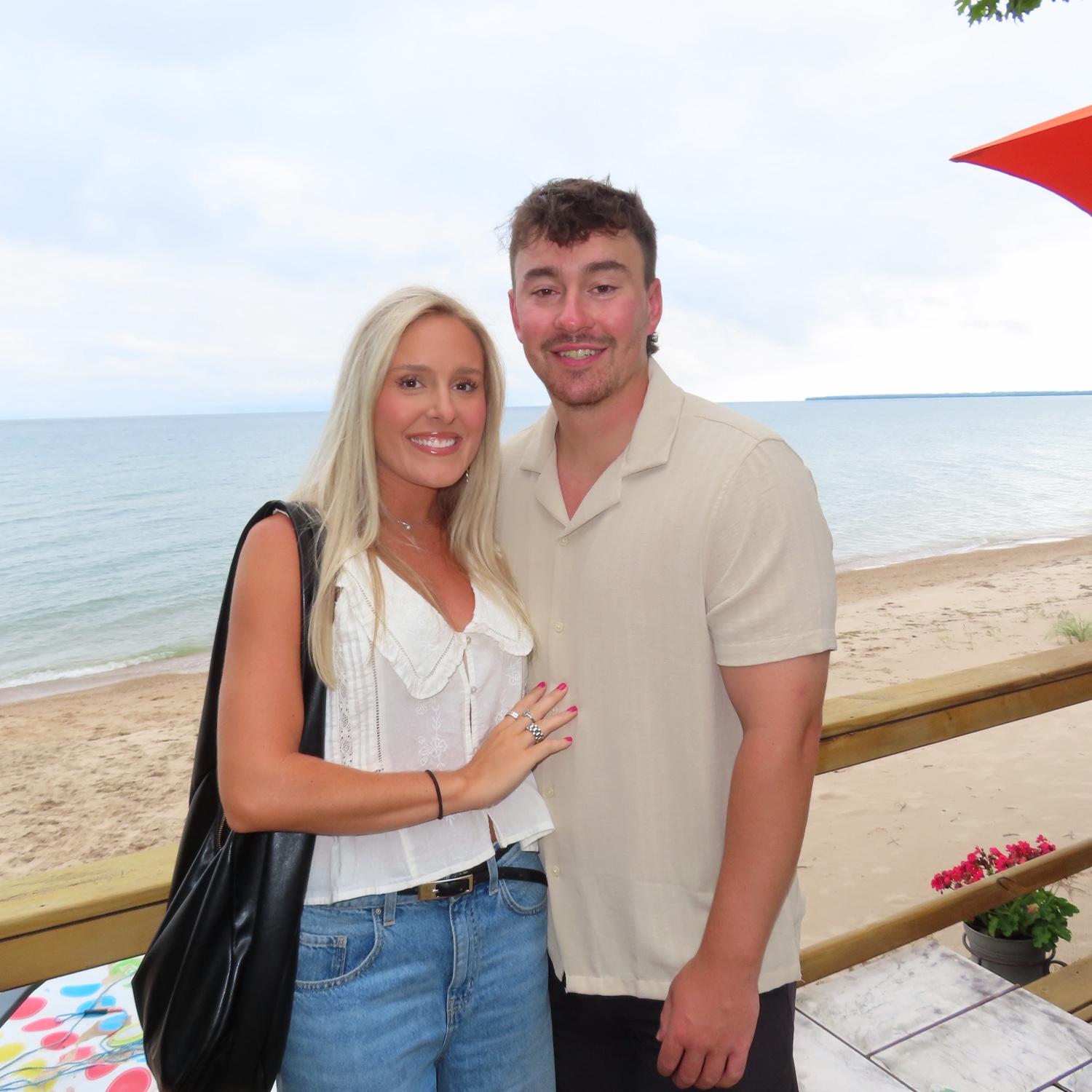 We’re engaged at our favorite place, Door County, Wisconsin!