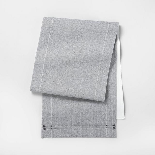 Textured Table Runner Gray - Hearth & Hand™ with Magnolia