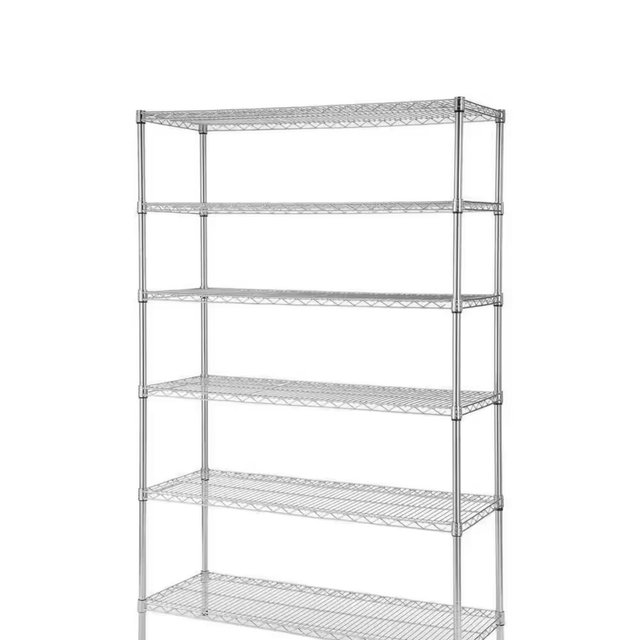 6-Tier Commercial Grade Heavy Duty Steel Wire Shelving Unit in Chrome (48 in. W x 72 in. H x 18 in. D