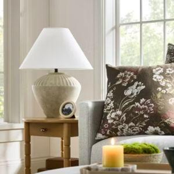Ceramic Table Lamp Tan - Threshold™ designed with Studio McGee