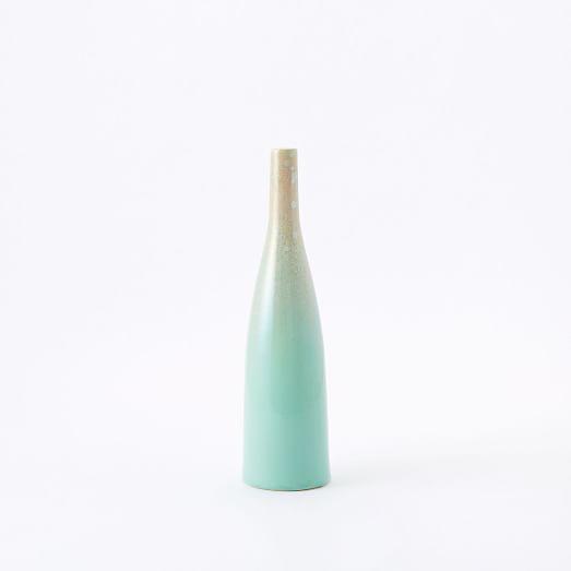 16" Reactive Glaze Vase - Medium in Celadon