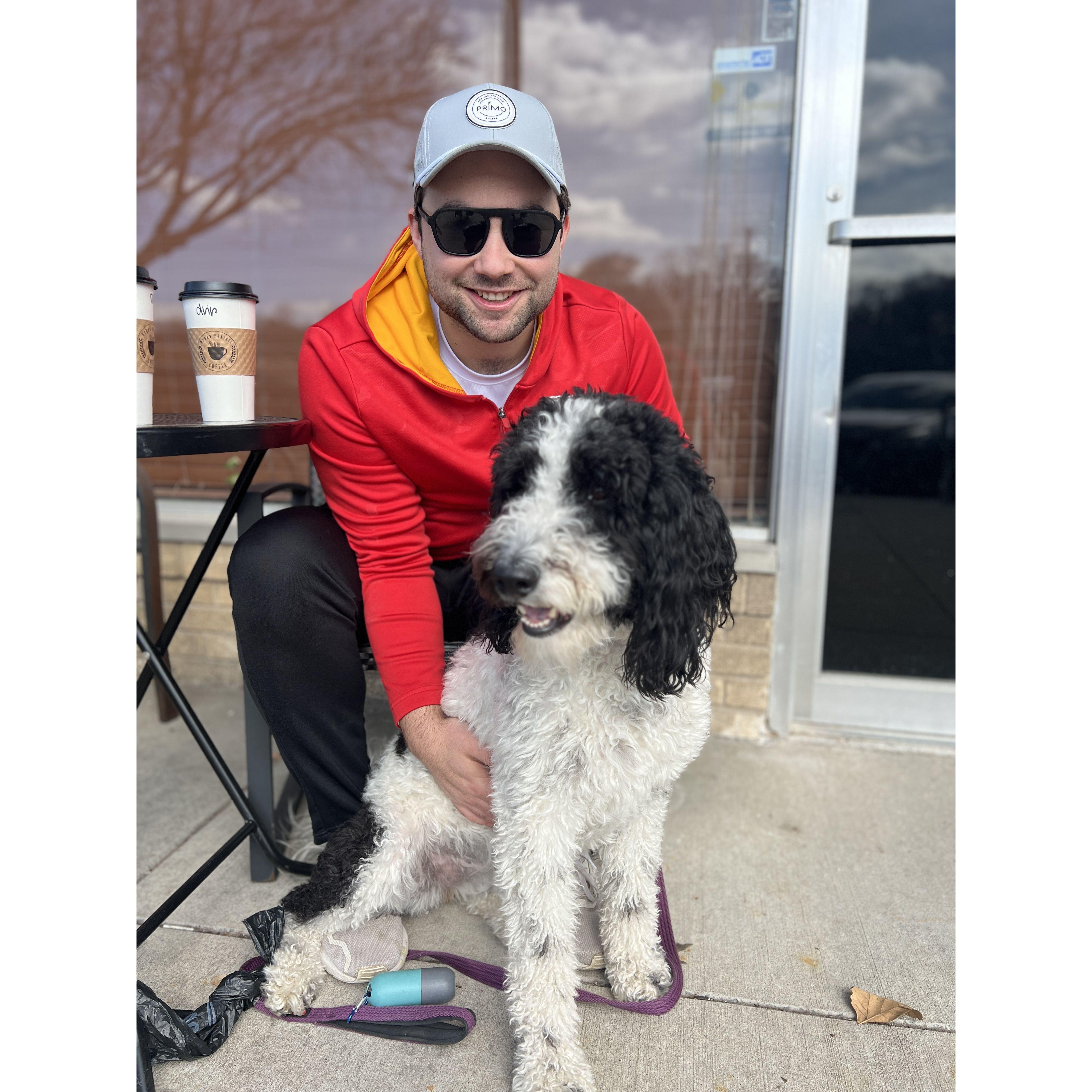 Coffee walks to Urban Prairie! Milly's favorite days