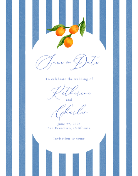 Tropea Classic | Denim Blue | Zola Save The Dates
