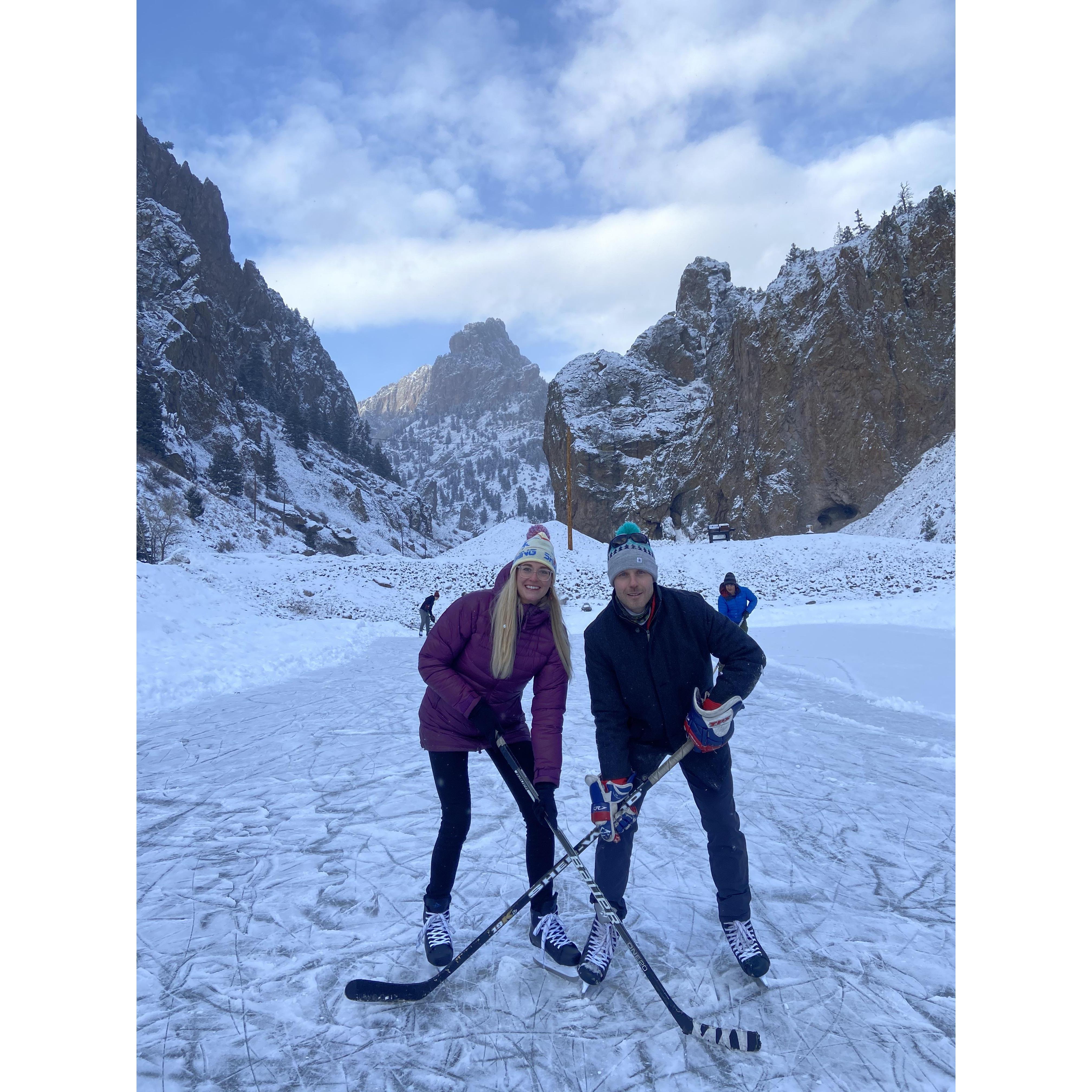 Ice skating in an old mining town- Creede, CO