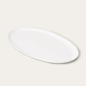 Oval Serving Platter in Cloud White
