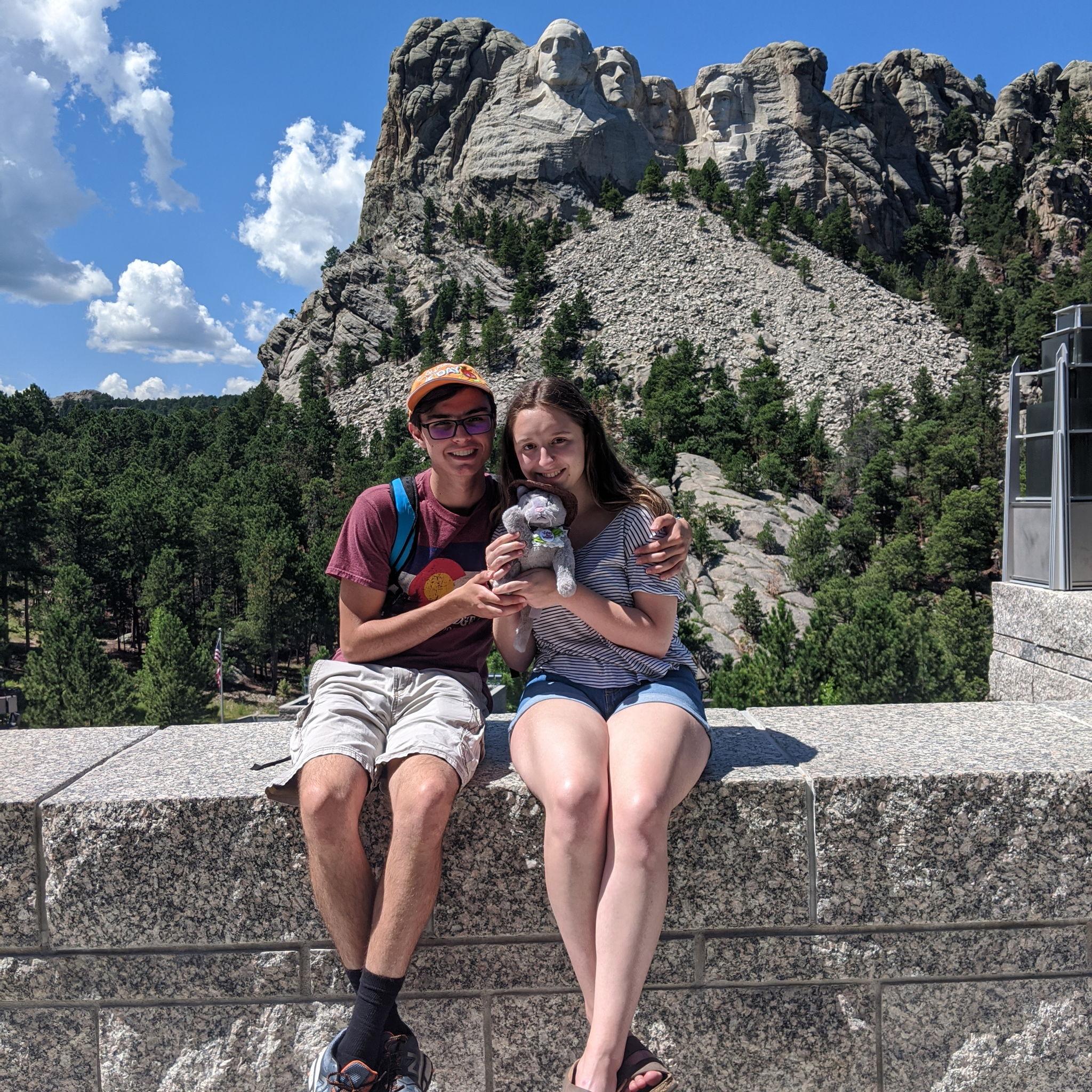 At Mount Rushmore after Shannon moved to Colorado