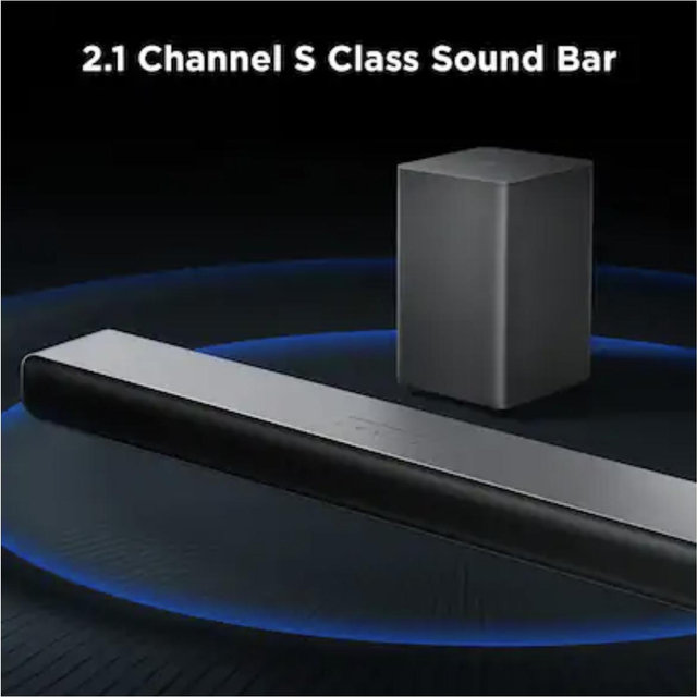 TCL - S55H 2.1 Channel S-Class Soundbar with Wireless Subwoofer, Dolby Atmos - Black