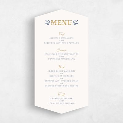 Diamond Wedding Menu - Tolleson