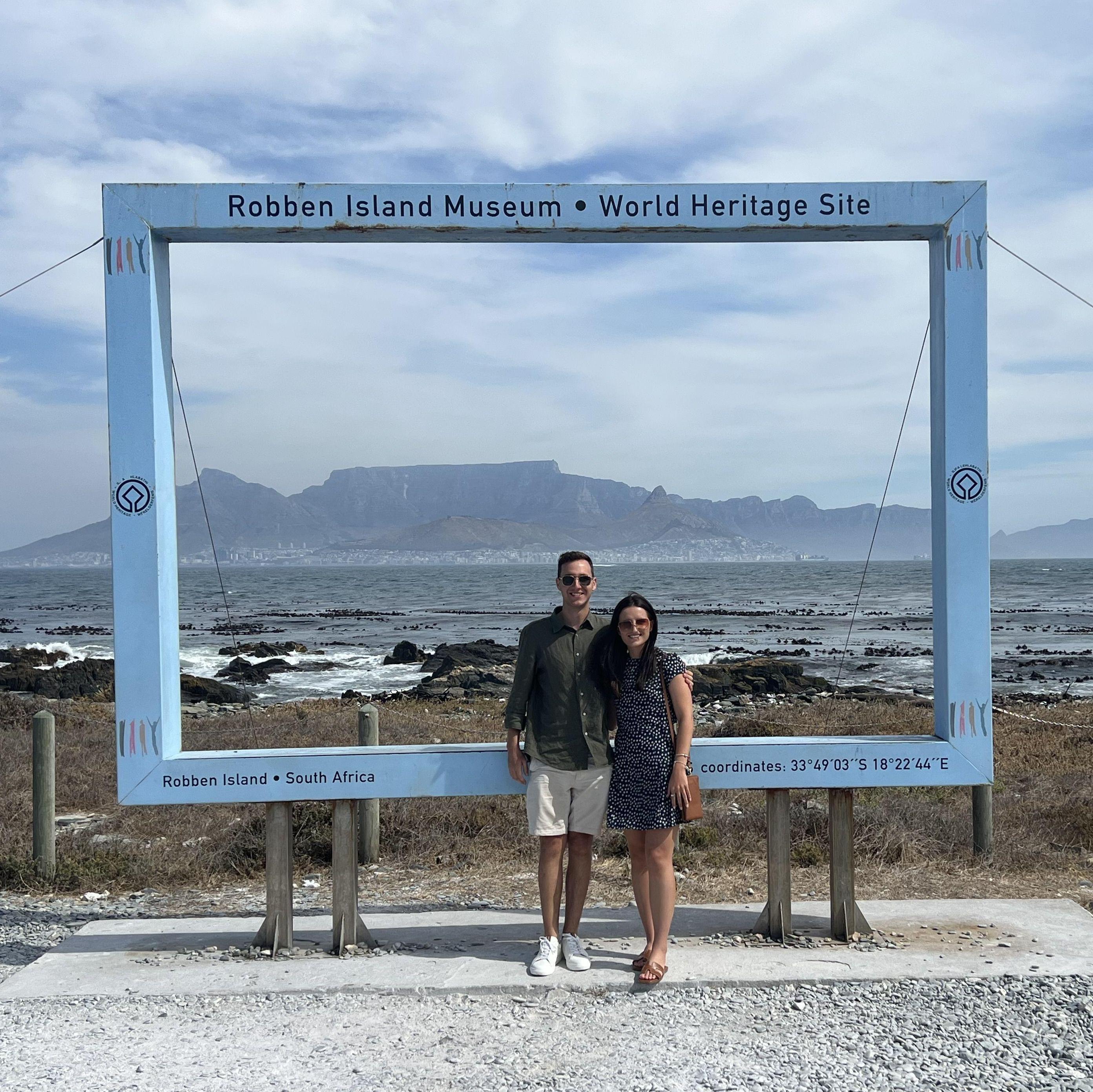 Our visit to Robben Island. Stand on one World Heritage Site while looking at another World Heritage Site.
