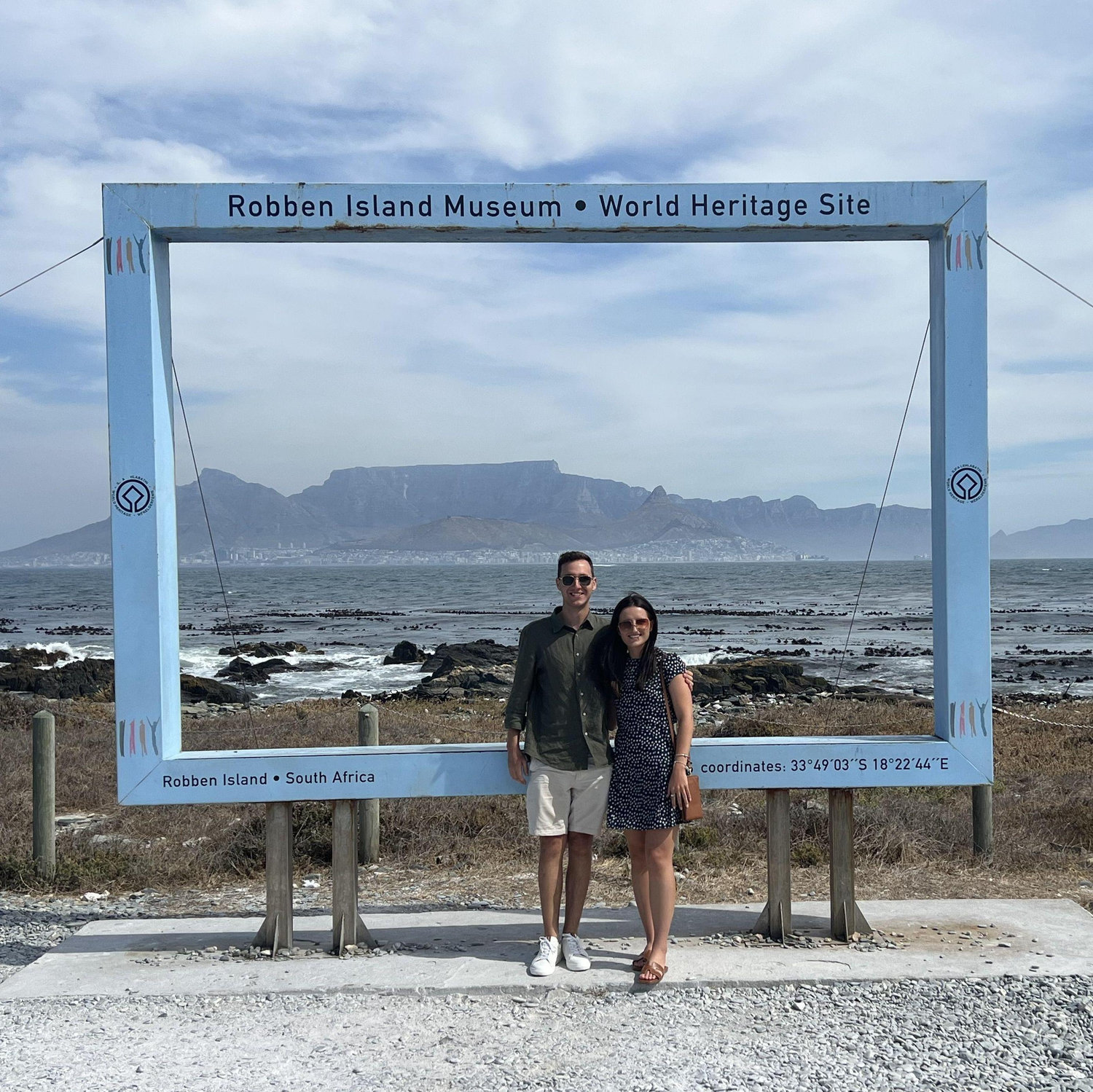 Our visit to Robben Island. Stand on one World Heritage Site while looking at another World Heritage Site.