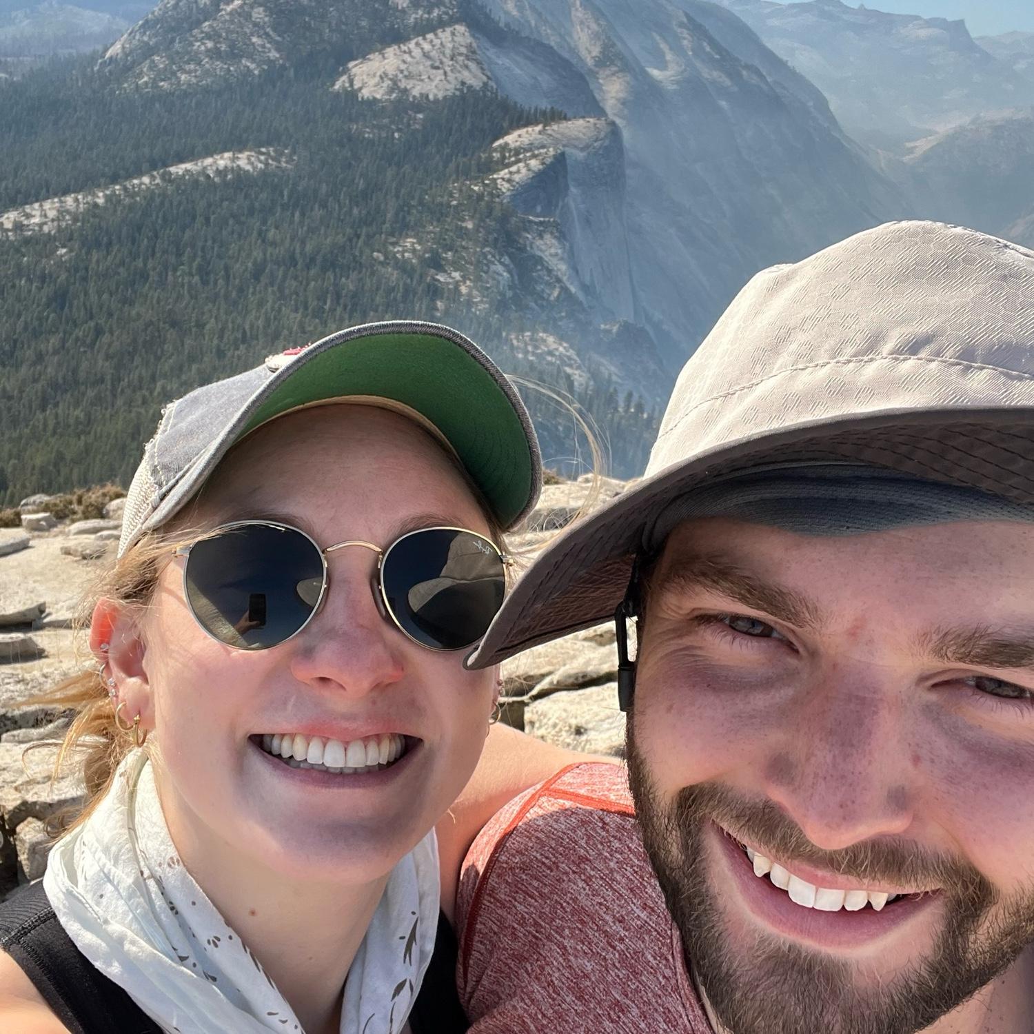 At the summit of Half Dome