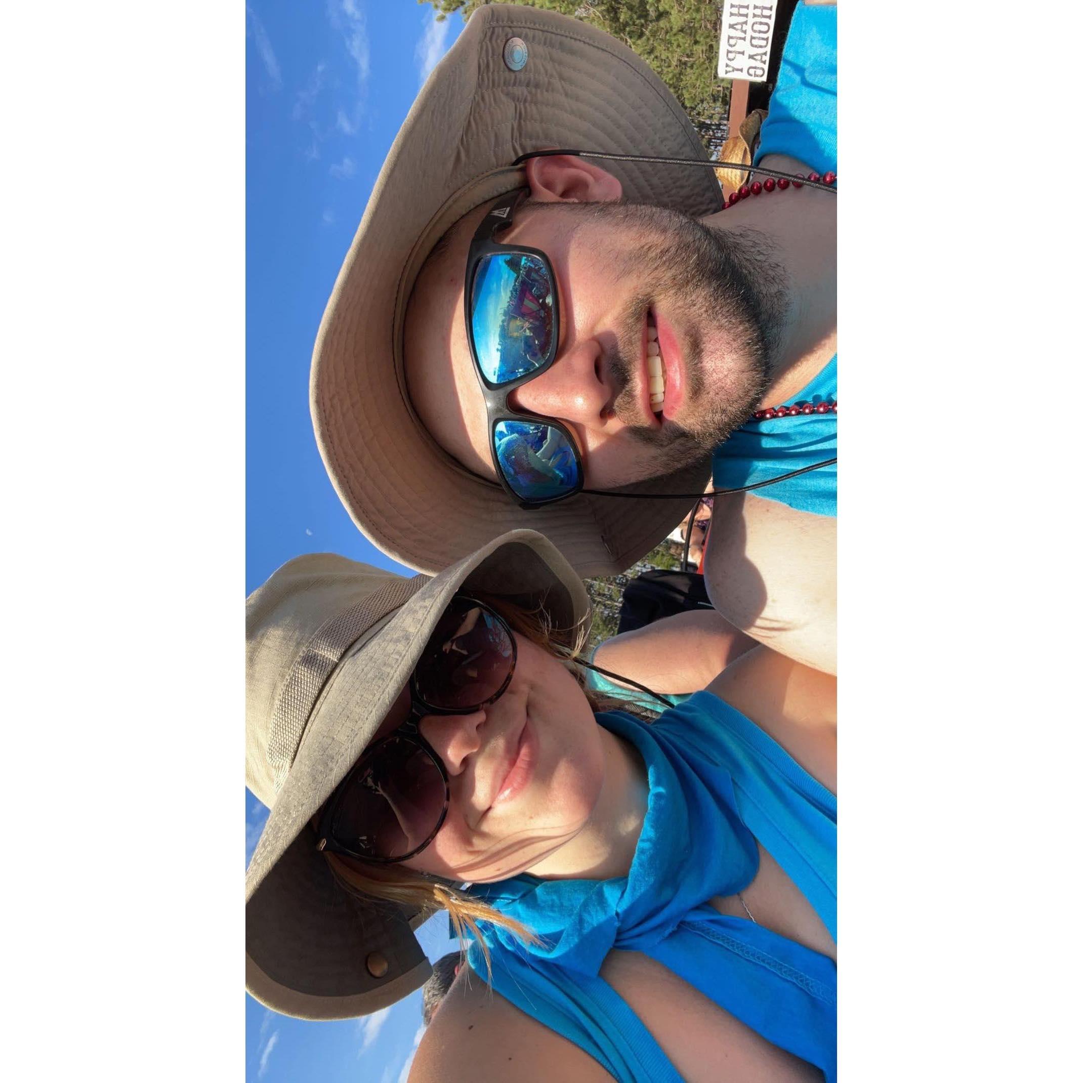 Trying to look and stay cool as we took Austin's HODAG virginity.