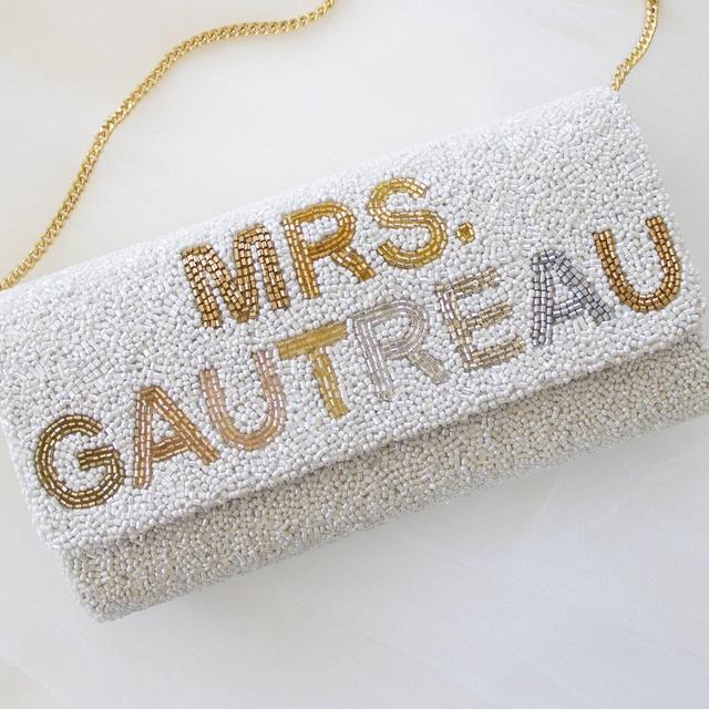 MRS. (LAST NAME) Half Barrel Custom Beaded...