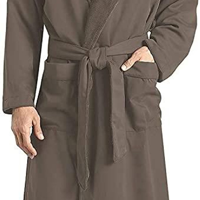 Plush Lined Microfiber Bath Robe for Women / Men (Unisex) Luxury Spa, Hotel Robe