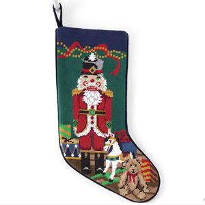 Lands' End Needlepoint Personalized Christmas Stocking