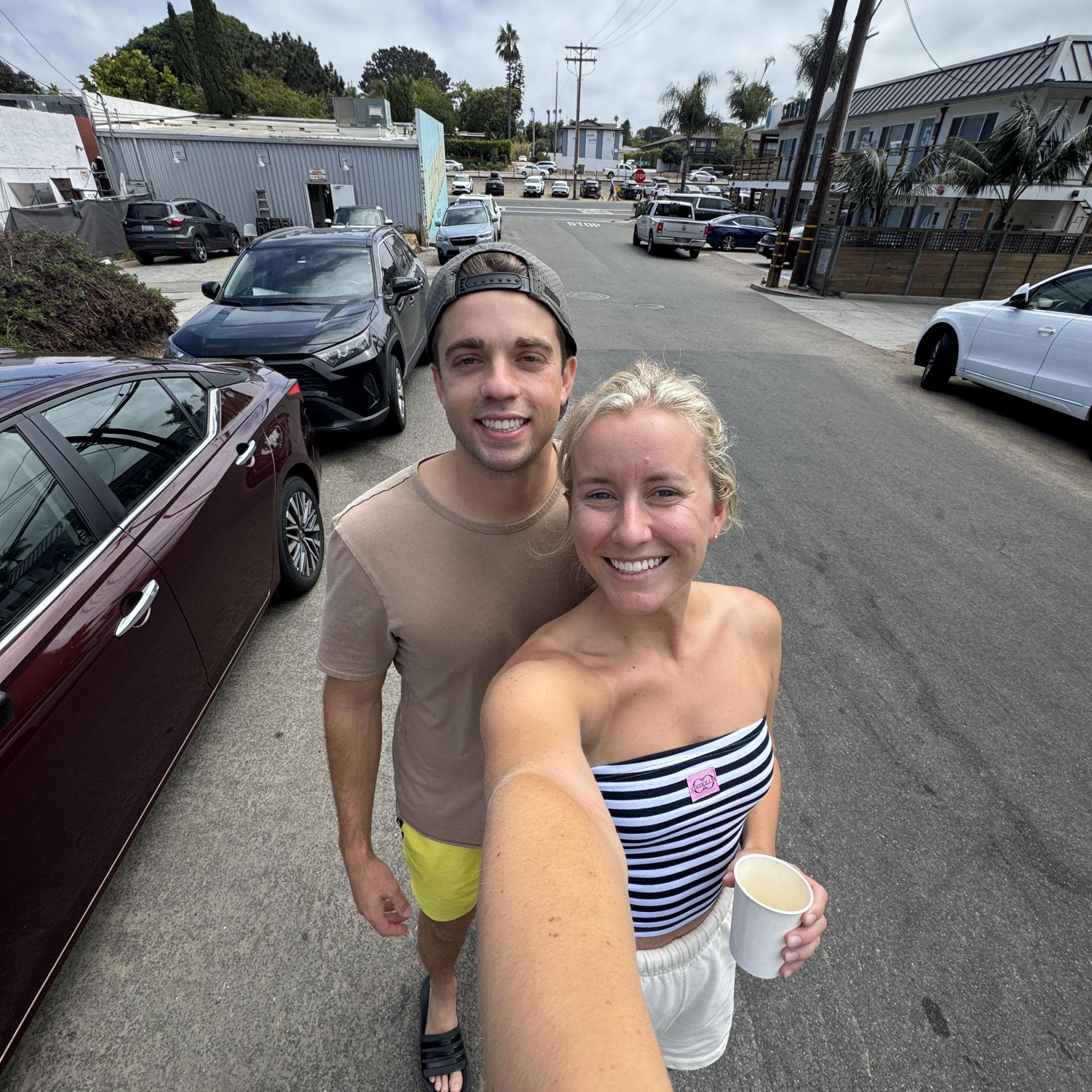 the morning of the engagement - at coffee coffee