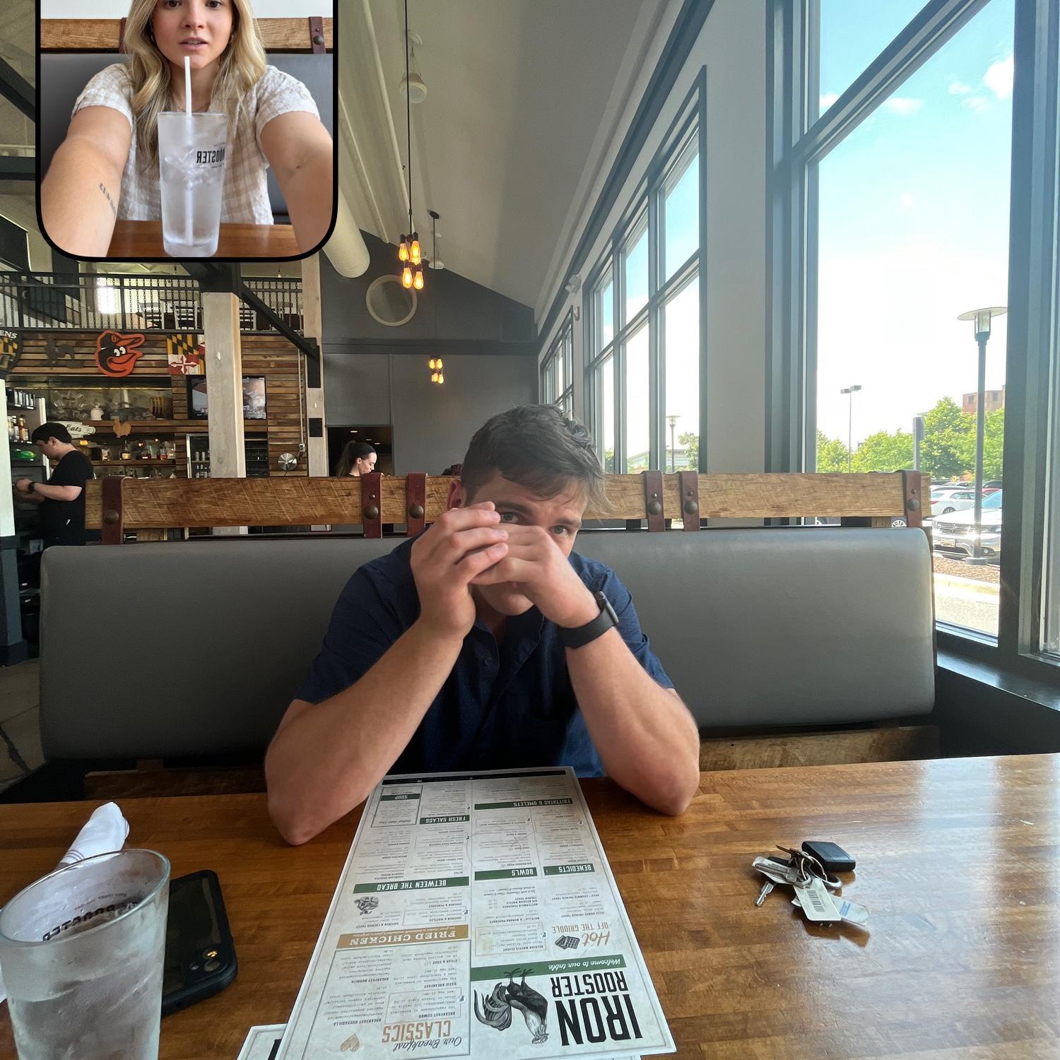 our very first date at the Iron Rooster!