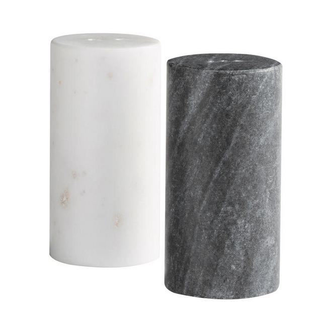 Black & White Marble Salt & Pepper Shakers