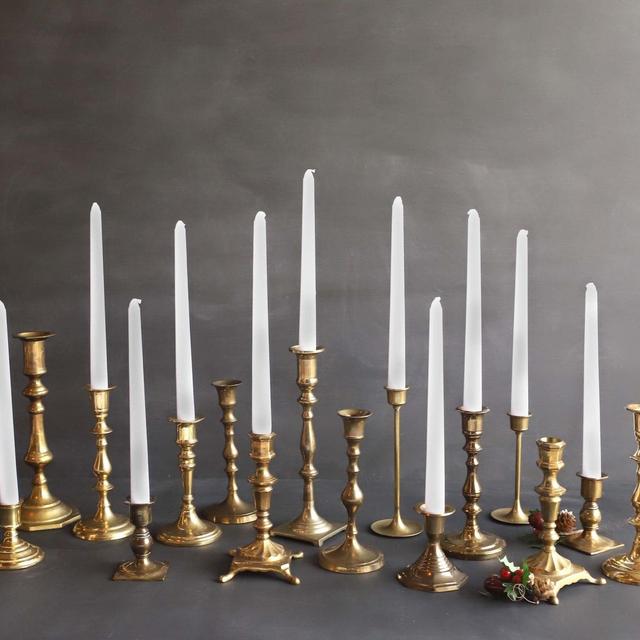 Vintage Brass Candlesticks / Solid Brass...