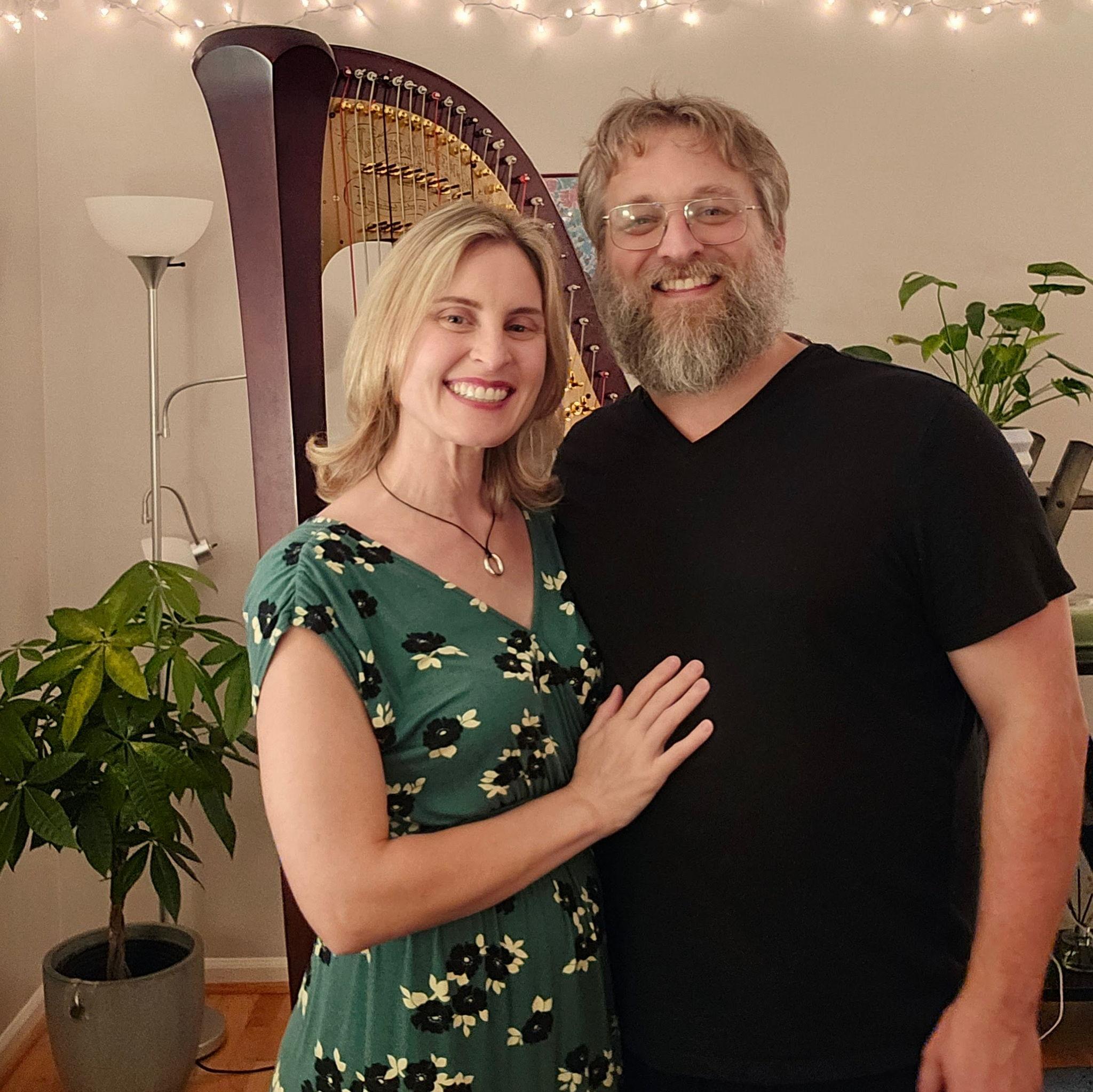 The harp studio in our new house