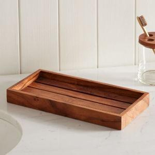 Clover Wood Tank Tray