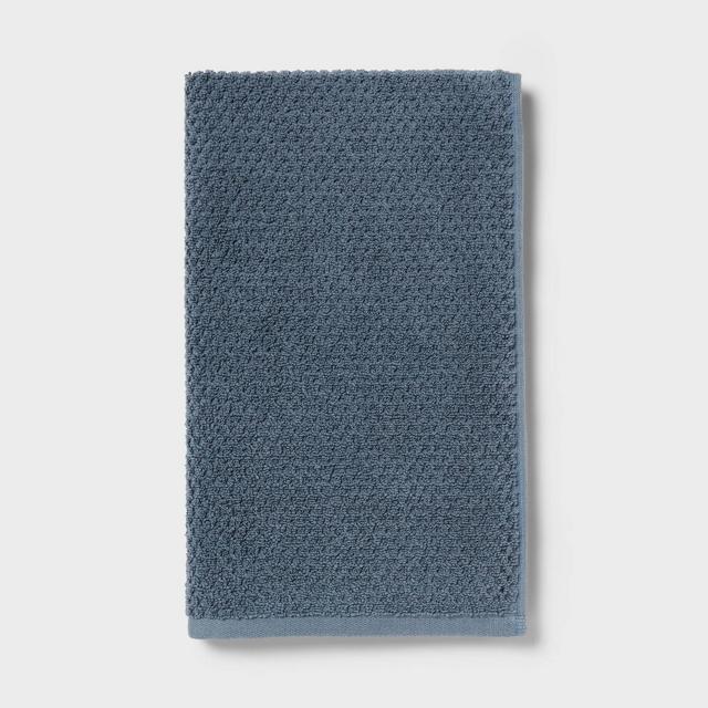 1pc Luxe Textured Dot Hand Towel Blue - Threshold™