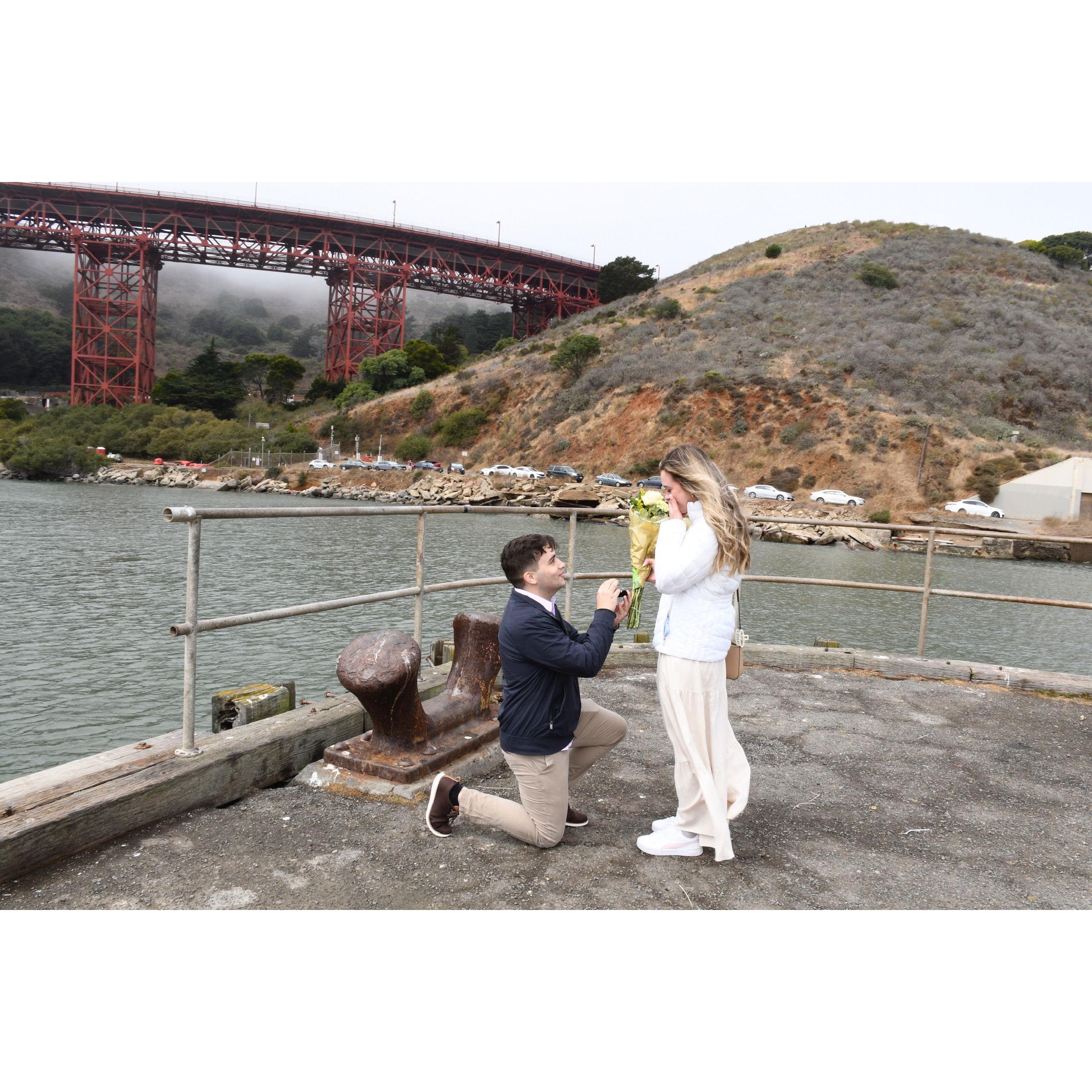 The behind the scenes of our proposal, it was actually very cold, but we wouldn't change the day for anything!