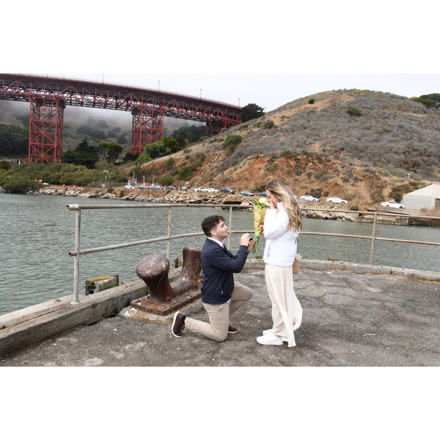 The behind the scenes of our proposal, it was actually very cold, but we wouldn't change the day for anything!