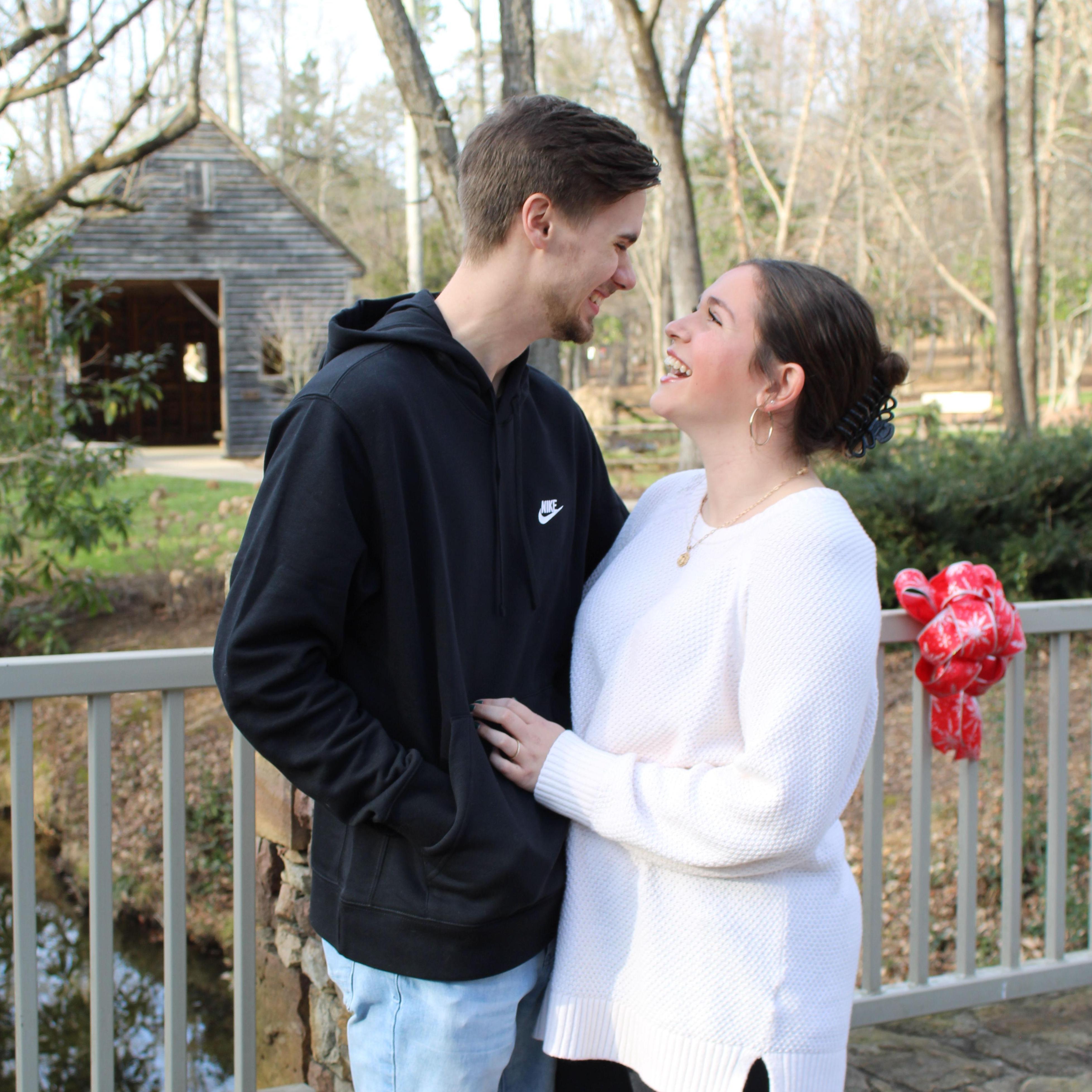 Her ring is in his pocket and he's trying not to be weird.