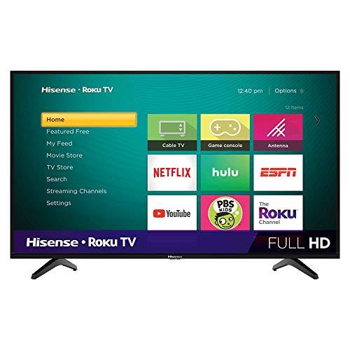 Hisense 40H4F 40-Inch LED Roku Smart TV with Alexa and Google Assistant Compatibility (2020)